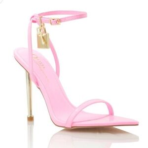 Chic Pink Ankle Strap Heels
